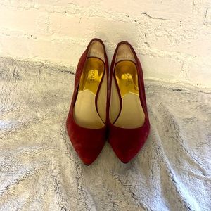 Michael Kors maroon suede heels
